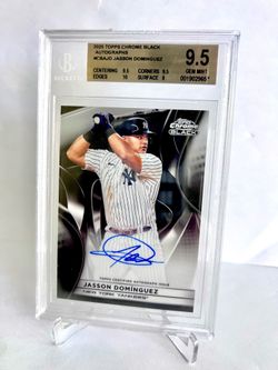 2025 Topps Chrome Black-Autographs Jasson Dominguez #CBA-JD Yankees BGS 9.5 💎💎