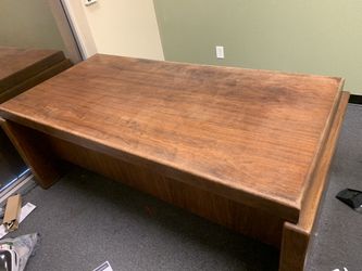 Solid brown desk