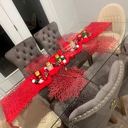 Glass Dining Room Table For 6