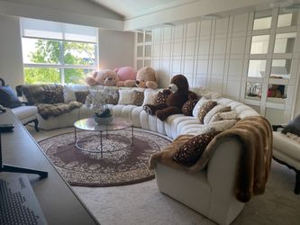 Custom white couches