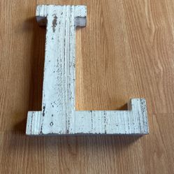 Wood 3D Letter “L” 
