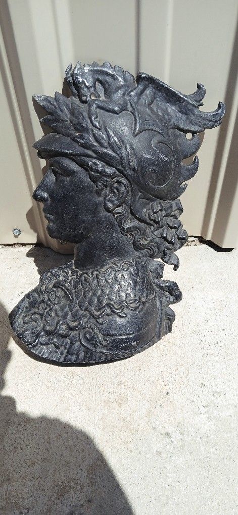 Greek God Perseus Slayer of Medusa Monsters Metal Wall Sculpture