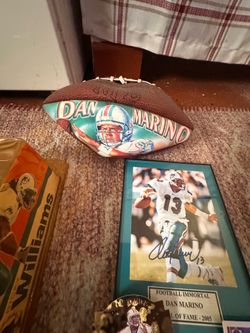 Vintage collectible Miami Dolphins memorabilia