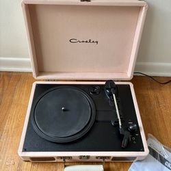 Pink Crosley Portable Record Player-Like New