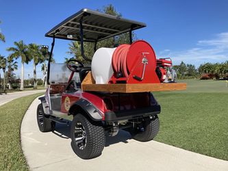 Club Car DS Electric Custom Harley Real Fire Golf Cart