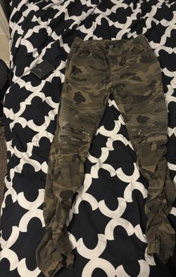 Khaki and green camo pants