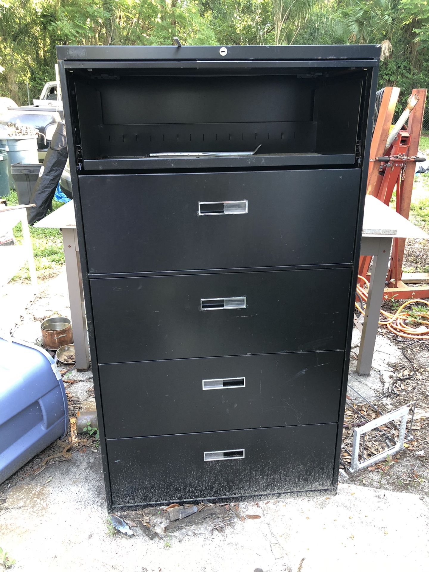 Five drawer filing cabinet