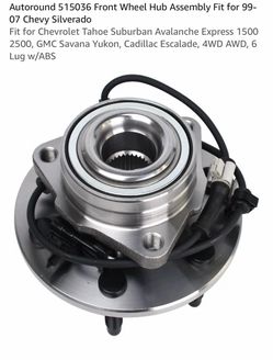 4x4 Front Wheel Bearing & Hub for GMC Sierra Chevy Silverado Escalade Tahoe 6Lug