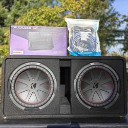 Kicker Comp R 12s Ported Box Amp And Wiring Kit