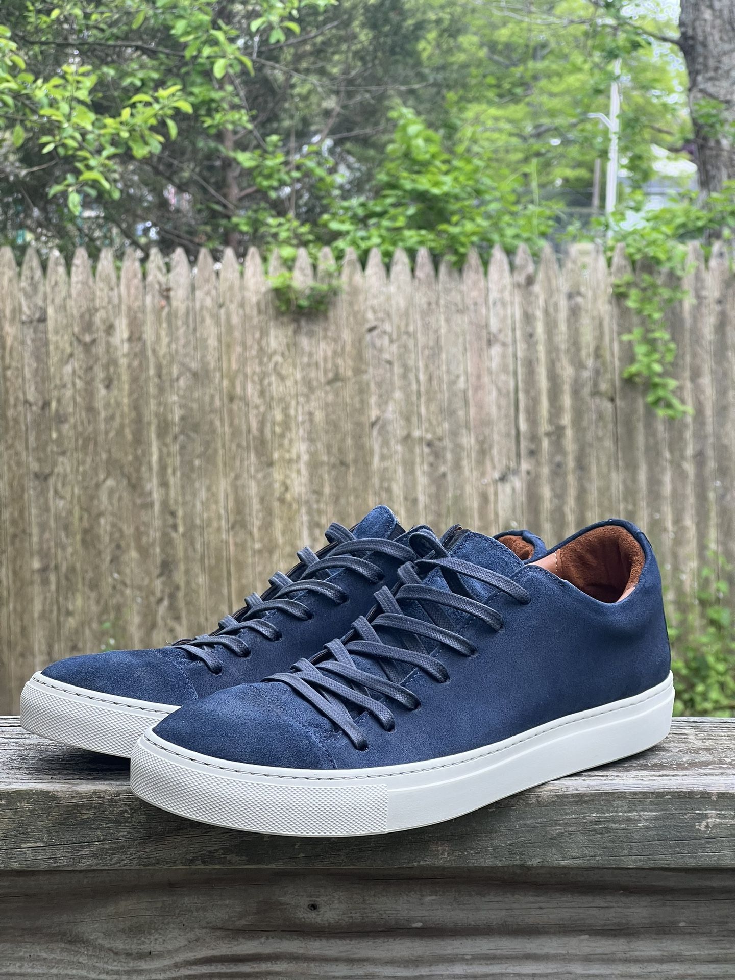 Men’s Size 8 - John Varvatos Reed Blue Canvas Shoes F2754v2 Premium Sneakers
