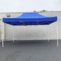 New in box $155 Heavy-Duty 10x15 FT Outdoor Ez Pop Up Canopy Party Tent Instant Shades w/ Carry Bag (White, Blue) 