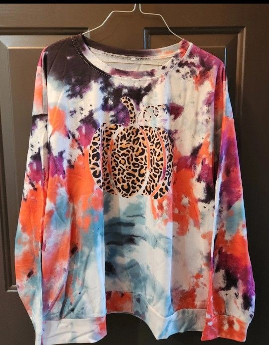 Brand New Fall Tye Dye Pumpkin Sweethear