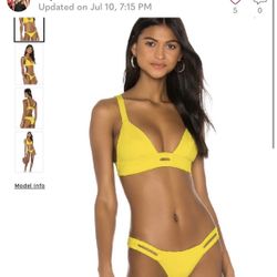 Vitamin A *Set* Neutra Top and Bottom in Yellow - XS/S - NWT new with Tags!   Top: size Small Bottom: Size XS