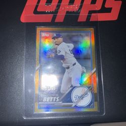 2025 Topps Lids x Mitchell & Ness Mookie Betts Player Chase Gold Foil /50 #21