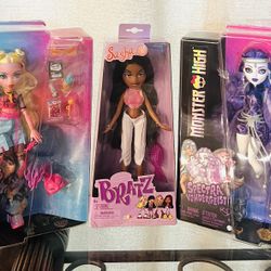 Monster High Spectra Vondergeist, Lagoona Blue & Bratz 20Years Sasha: Set Of 3 