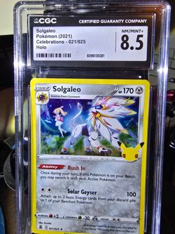 Solgaleo Pokémon 2021 Celebrations  Holo - CGC NM/MINT 8.5