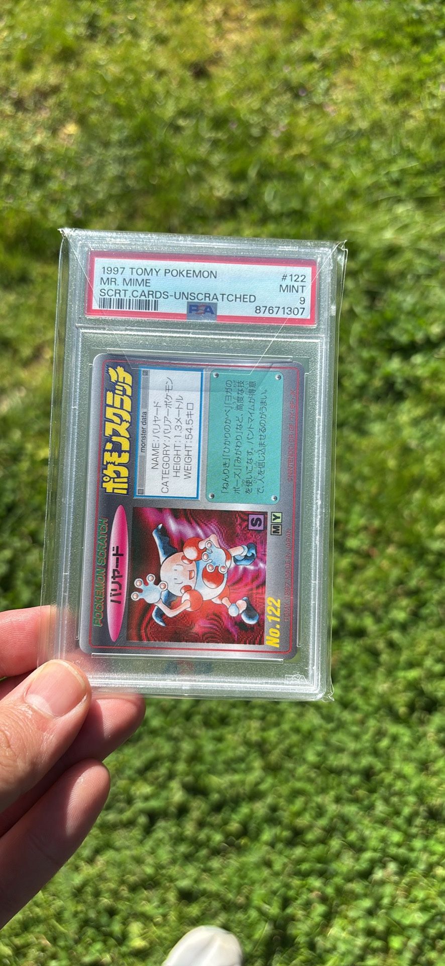 Pokemon 1997 MR. Mine Unscratched PSA 9