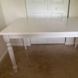 White Desk/Table & Shelves Set