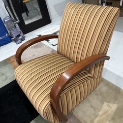 2 very fine Modern Chairs With Brazilian mahogany wood Arm Rests @Palm Beach Gardens