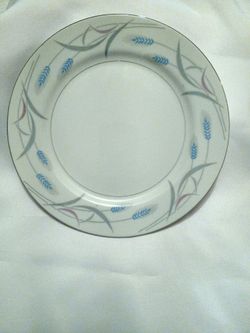 DINNERWARE,  BLUE AND WHITE,  10 CHINA DISHES