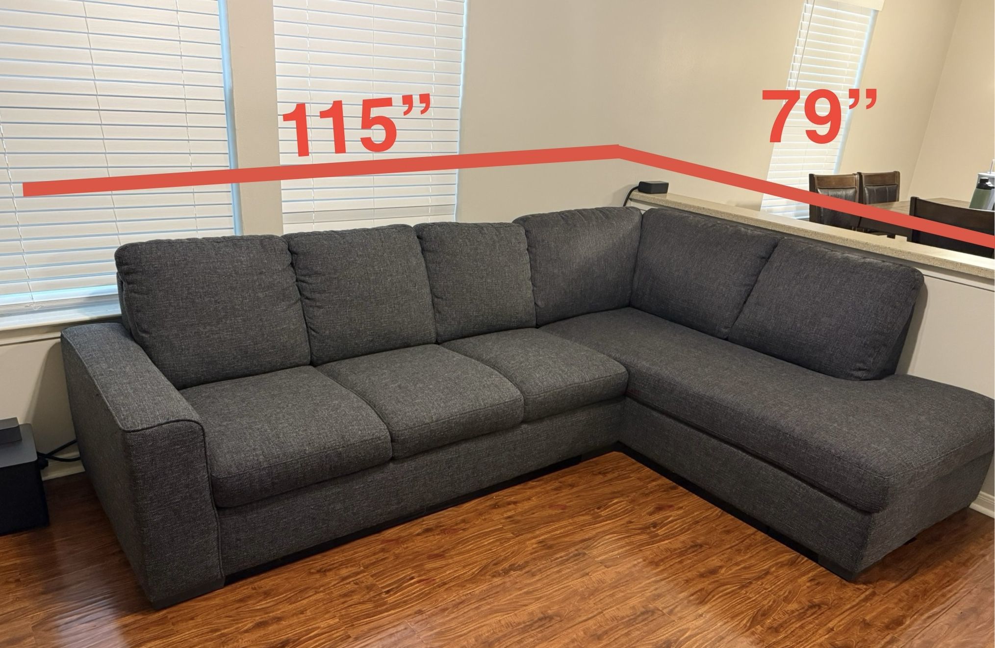 Dark Grey Sectional Couch