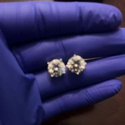 Vvs Moissanite Diamonds Stud Magnetic Earrings