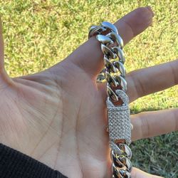 14k White Gold Filled 24” 14mm Cuban Chain 185g