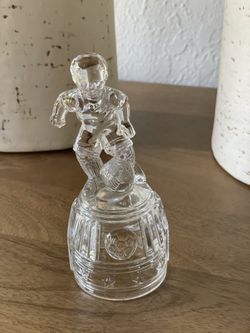 Princess House Soccer Player Glass Figure