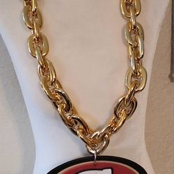 San Francisco 49ers Big Gold Tone Chain Emblem