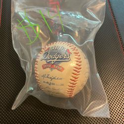 LA Dodgers 100 Year Anniversary Baseball With Printed Signatures