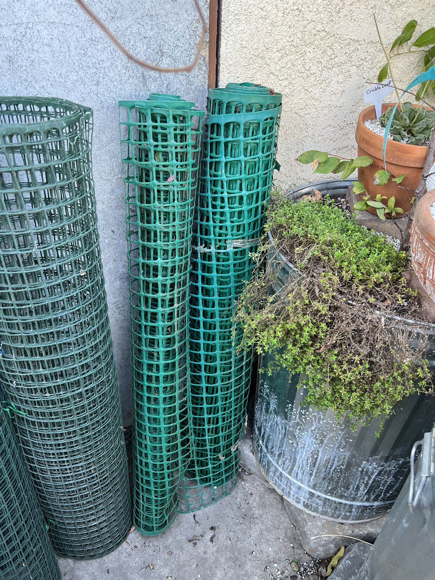 Green Plastic Garden Fence