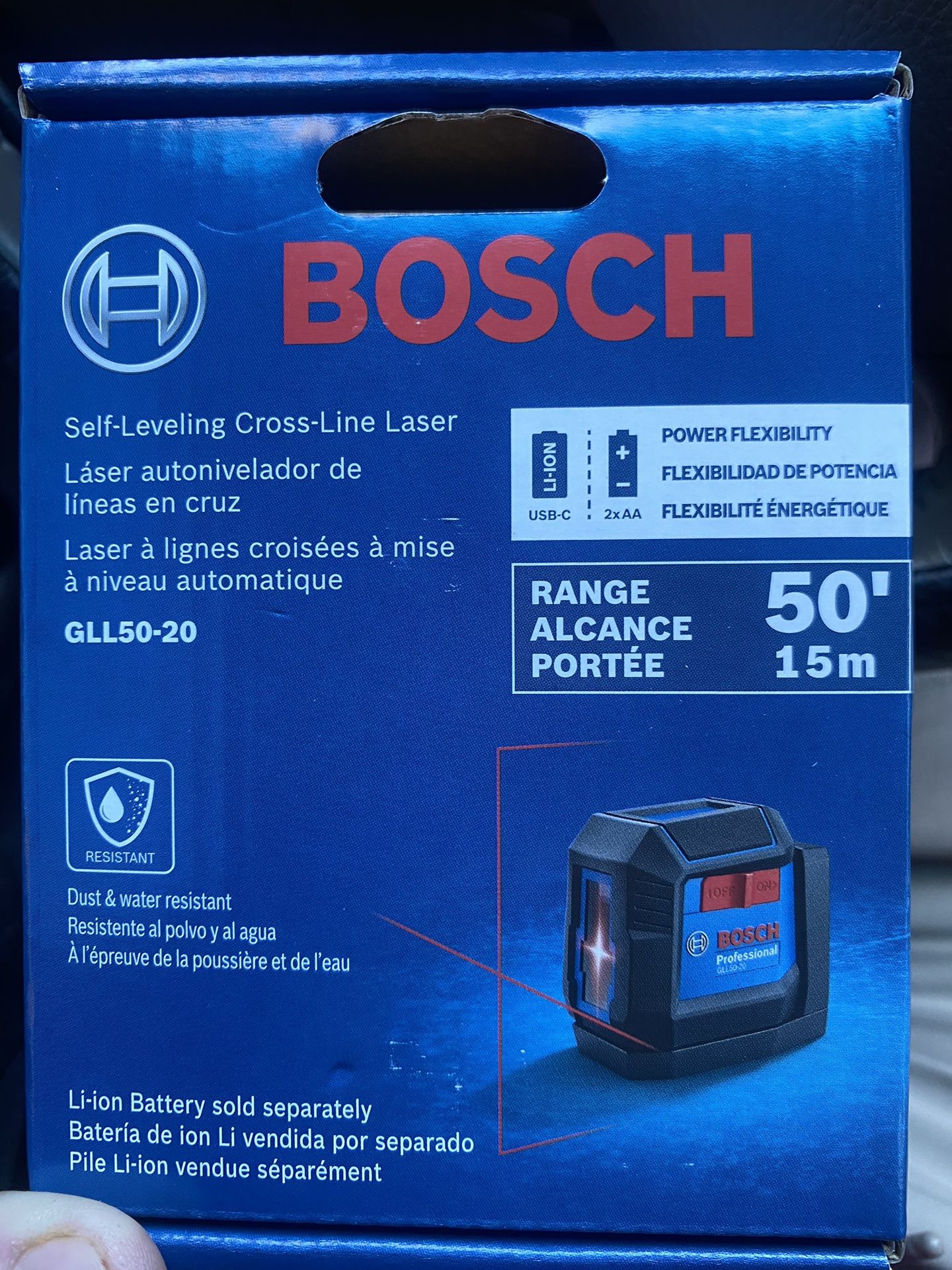 bosch GLL50-20 self-leveling cross-line laser level NEW