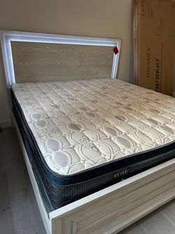 King Size Mattress Pillow Top New bedframe not included sold separately