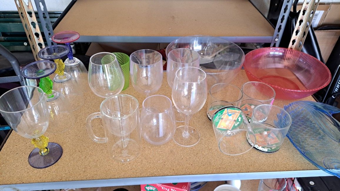 Wine Glasses Plus Plastic Wine Glasses for Sale in Scottsdale, AZ