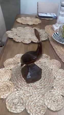 Wooden bird statue