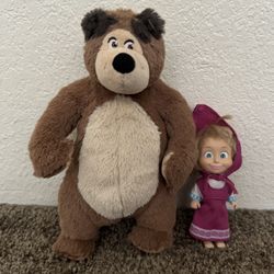 Masha and the Bear Plush and Figure Set