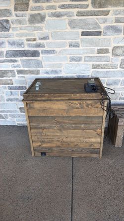 Ice Plunge Rustic Wood with Lid Custom