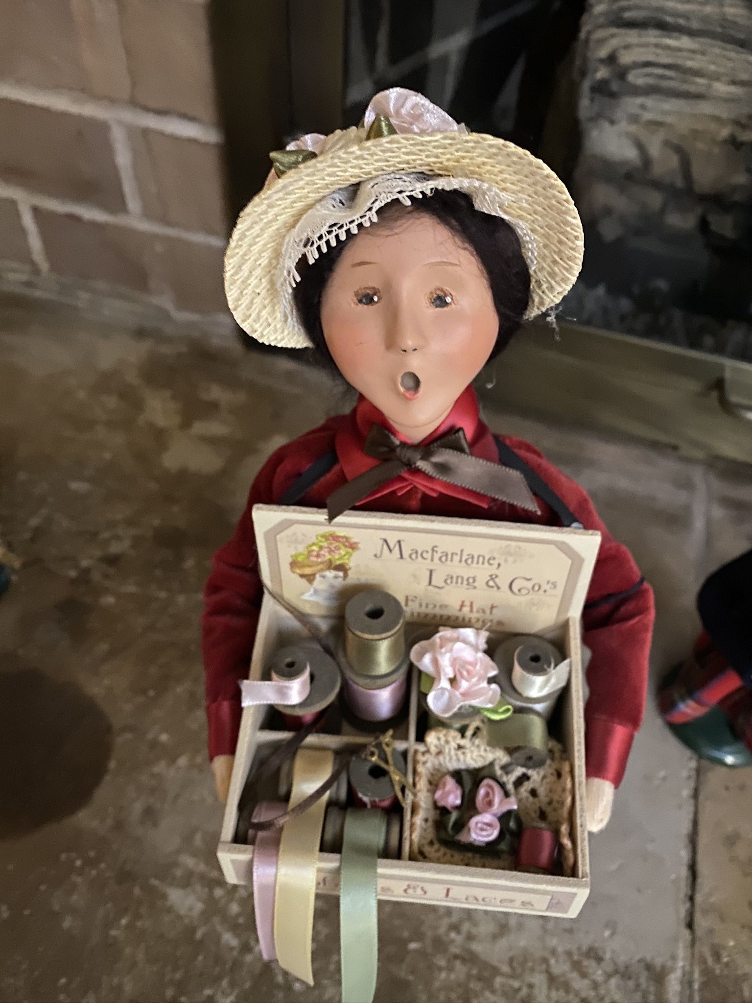 Byer Caroler, 13” Cries of London, MacFarlane Lang & Co milliner selling ribbons&laces