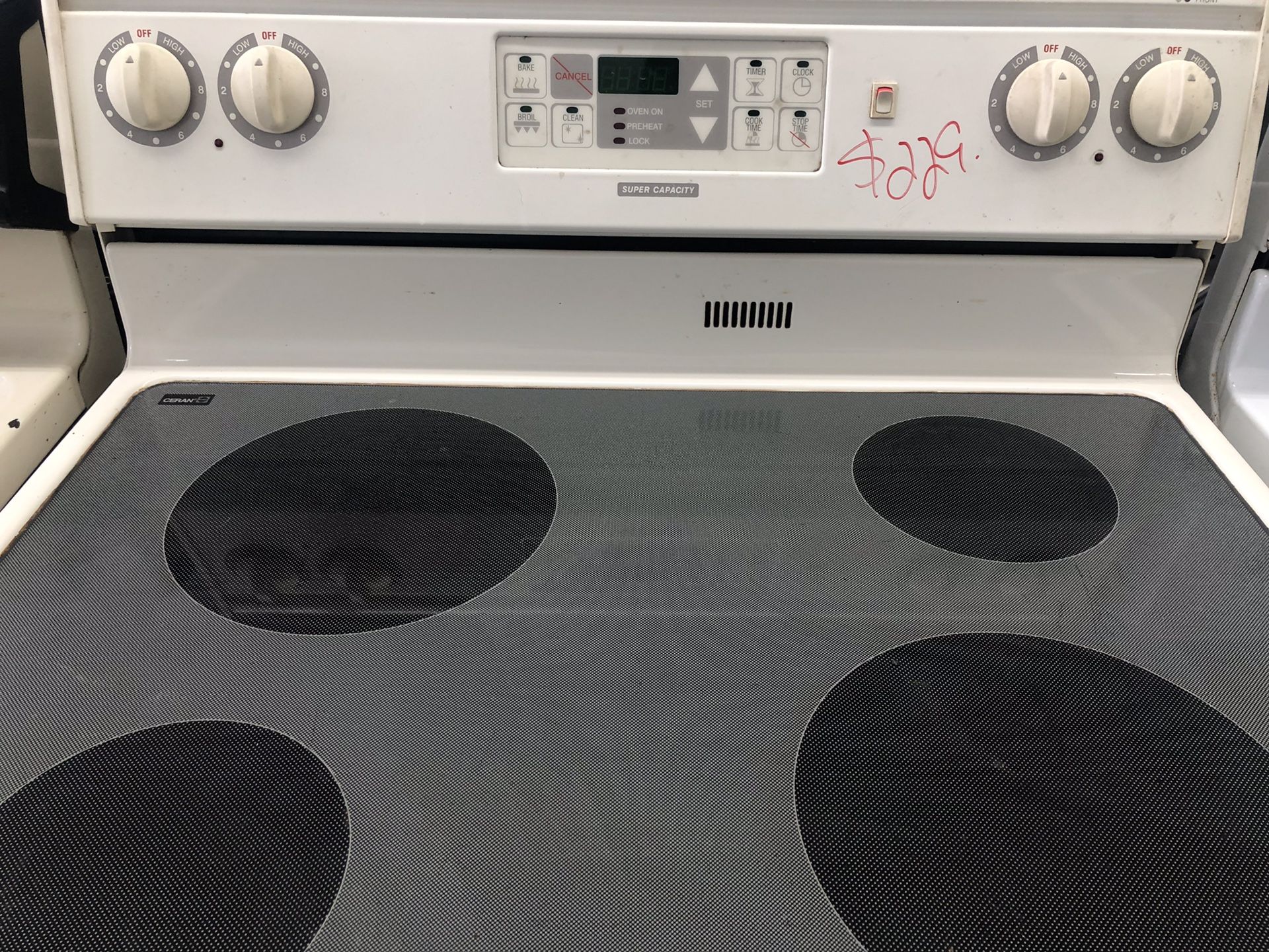 *Price Reduced* Maytag Bisque Glass Top Electric Stove Range