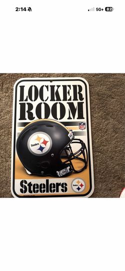 PITTSBURGH STEELERS LOCKER ROOM 11"x17" PLASTIC SIGN DURABLE POSTER NFL LICENSED