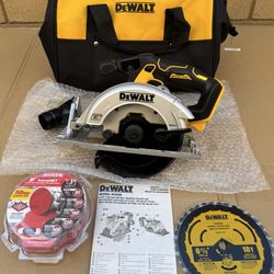 DEWALT 20V MAX 6-1/2 in. Sidewinder Style Circular Saw (Tool Only) AND 5 in. Sand Demon Assorted Discs