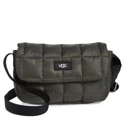 UGG Dalton Quilted Adjustable Crossbody Bag in Olive Night