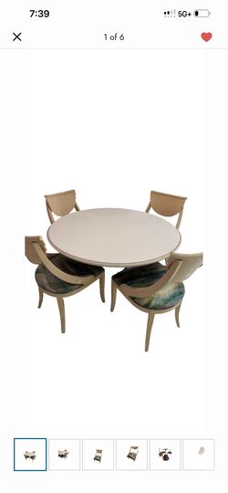Vintage Peterson Design Furniture Dining Room Table (48") with 4 Chairs