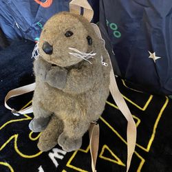 Cute Plush Otter Backpack