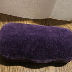 GUCCI PURPLE VELVET EYEGLASES CLAMSHELL CASE  HOLDER
