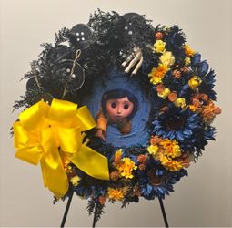 Coraline Themed Decorative Wreath