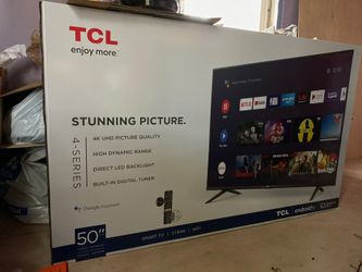 Brand New in box! TCL 50inch 4K tv with chromecast
