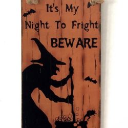 Halloween Mini Signs Decorations Home Decor, Front Or Hang At Your Office, Work