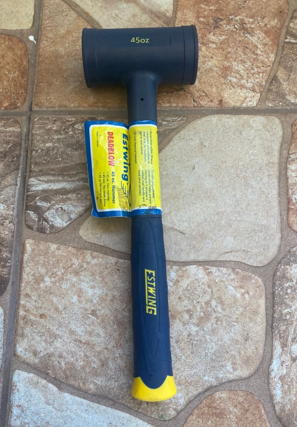 Estwing Dead Blow Hammer 45 oz Mallet with No-Mar Polyurethane & Cushion Grip Handle