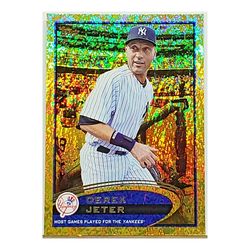 DEREK JETER "GOLD SPARKLE" SP 2012 TOPPS #641, HOF, CAPTAIN, NEW YORK YANKEES!